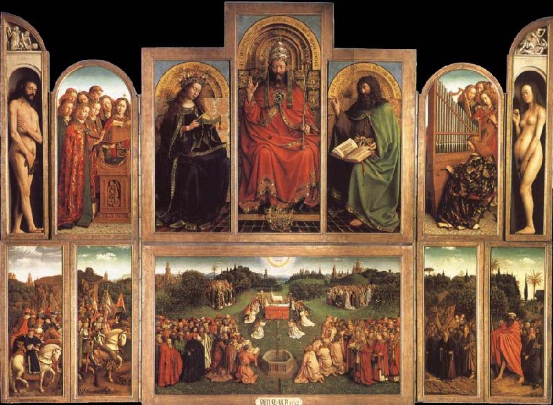Jan Van Eyck The Ghent altaarstuck Norge oil painting art